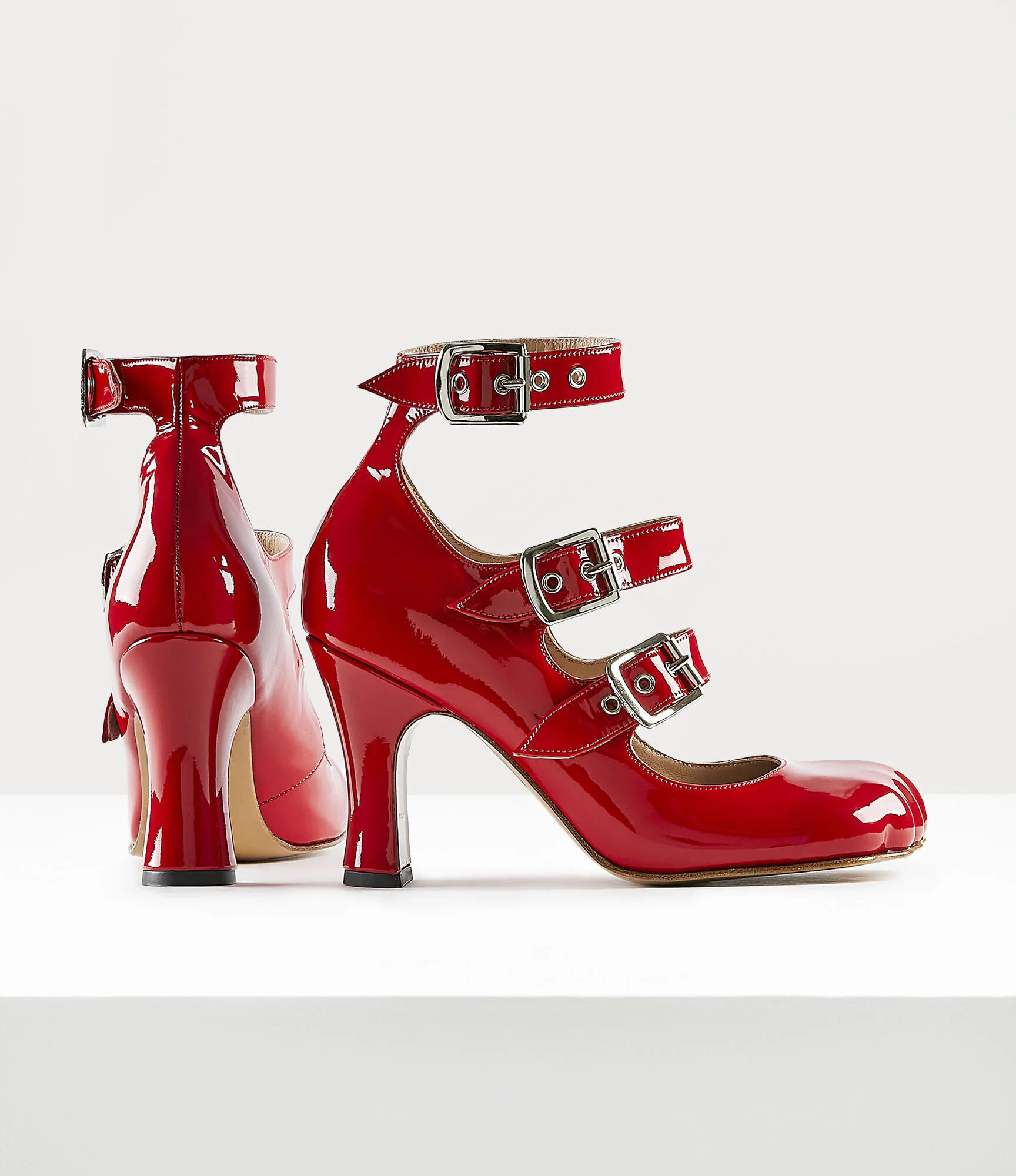 Animal Toe Three Strap Shoe in RED | Vivienne Westwood®