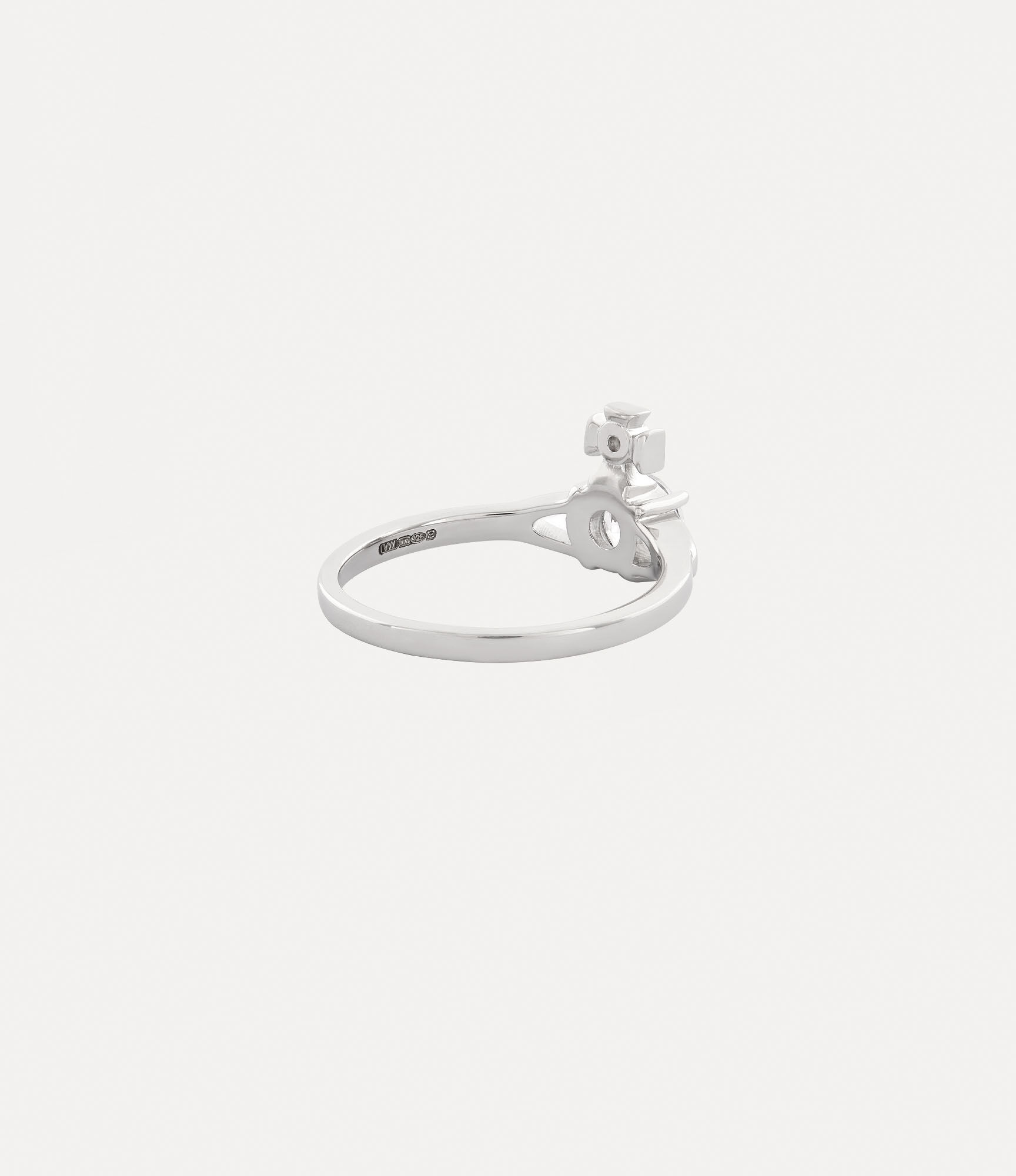 Reina Petite Ring in PLATINUM-WHITE-CZ | Vivienne Westwood®
